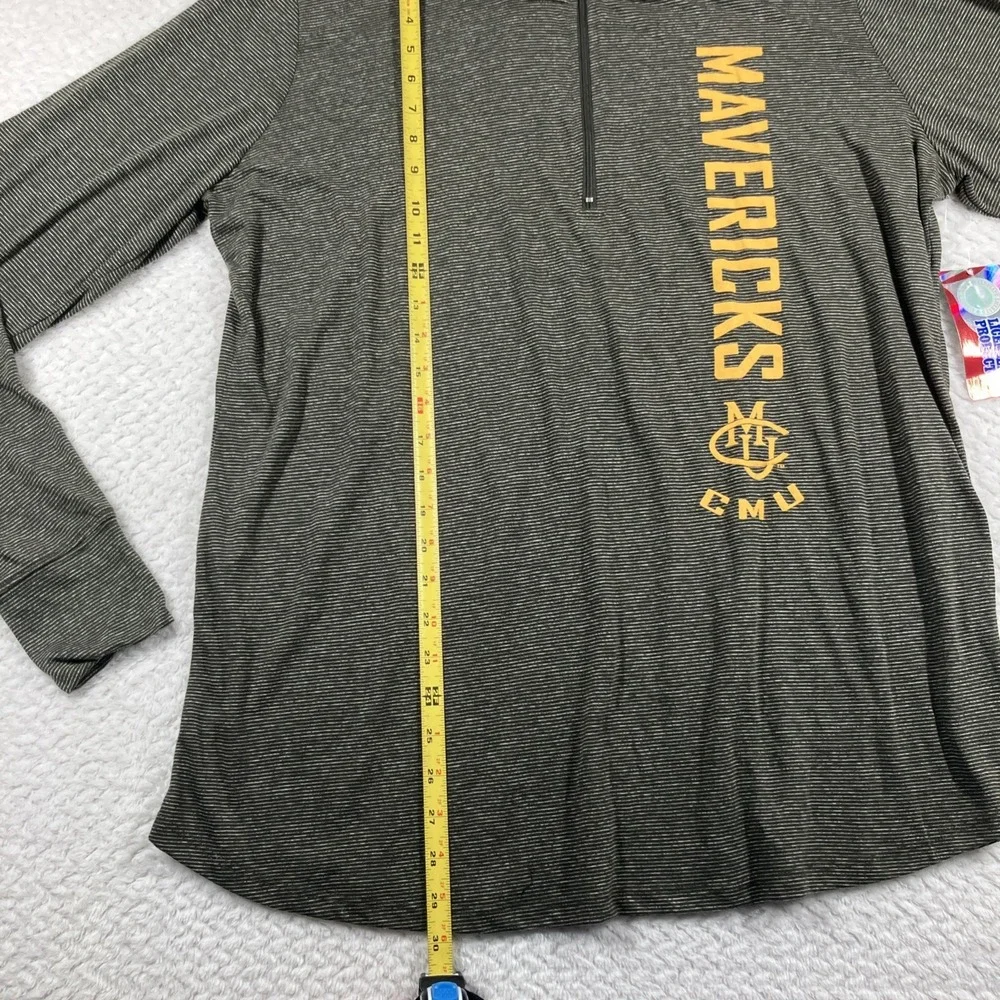 NEW‎ CMU Colorado Mesa University Mavericks 1/4 Zip Pullover Mens 3X Gray NWT